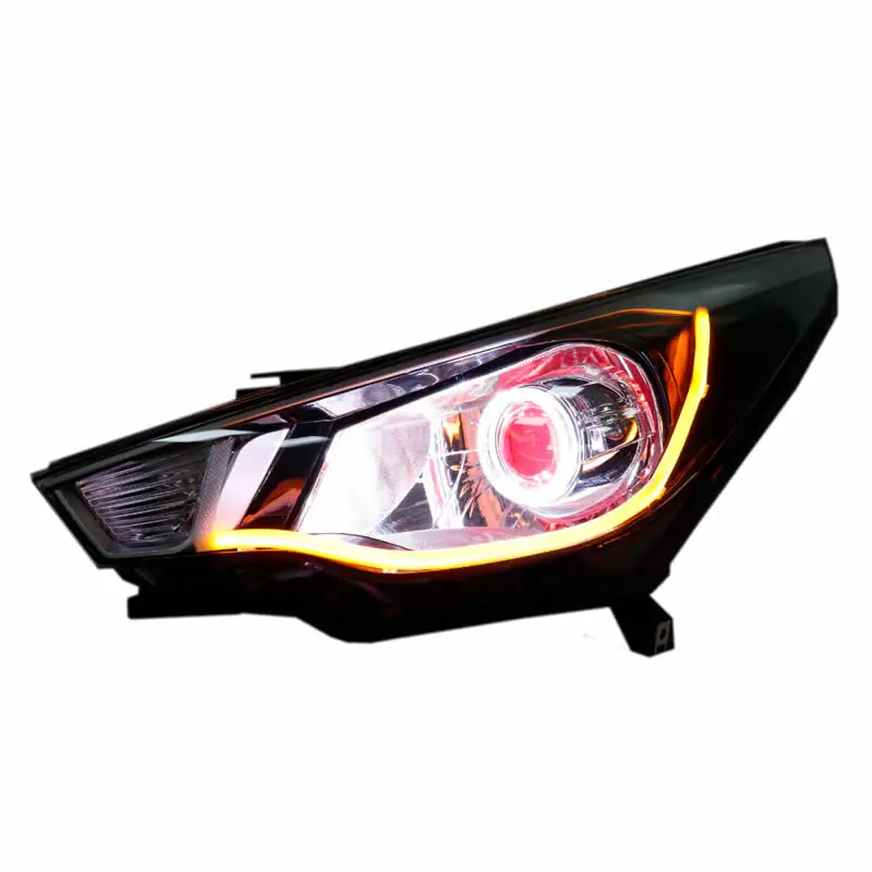 Customized Full LED Headlights For Hyundai Verna 2017-2021 Bi-xenon Projector Lens Front Lamps With DRL