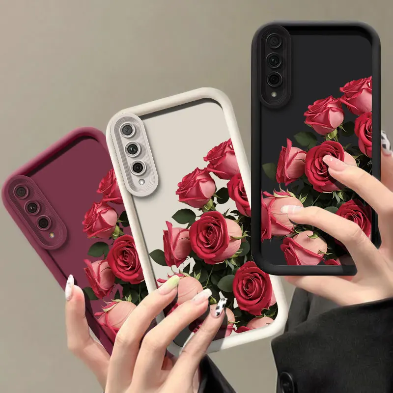 Red Rose Flowers Phone Case For Infinix Tecno Camon 20 Pro 30 Zero 30 Camera Lens Protection Shockproof Silicone Soft Cover Capa