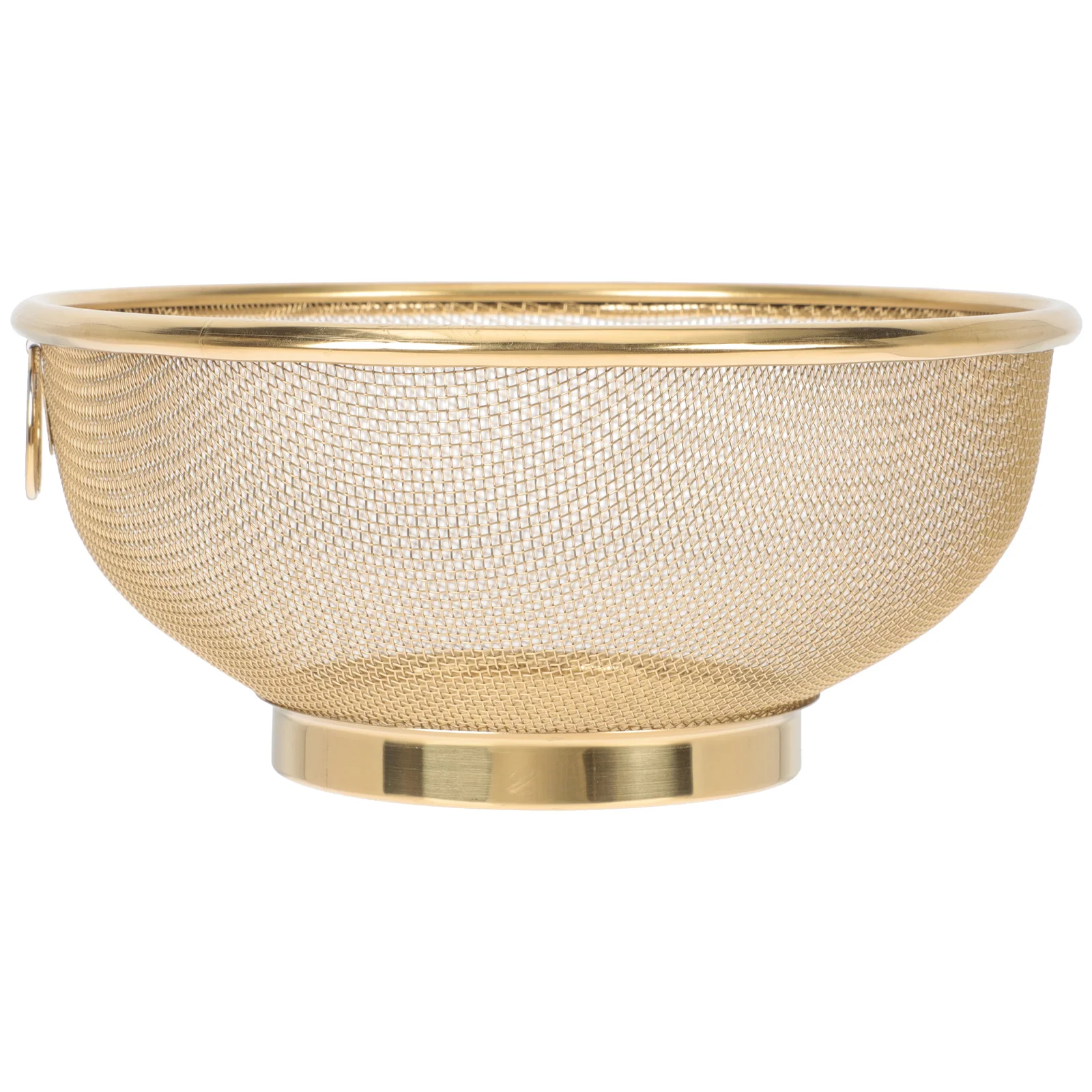 Colander Sieve Sifters Kitchen Bowl Stainless Steel Filter Baskets Strainer Mesh Golden