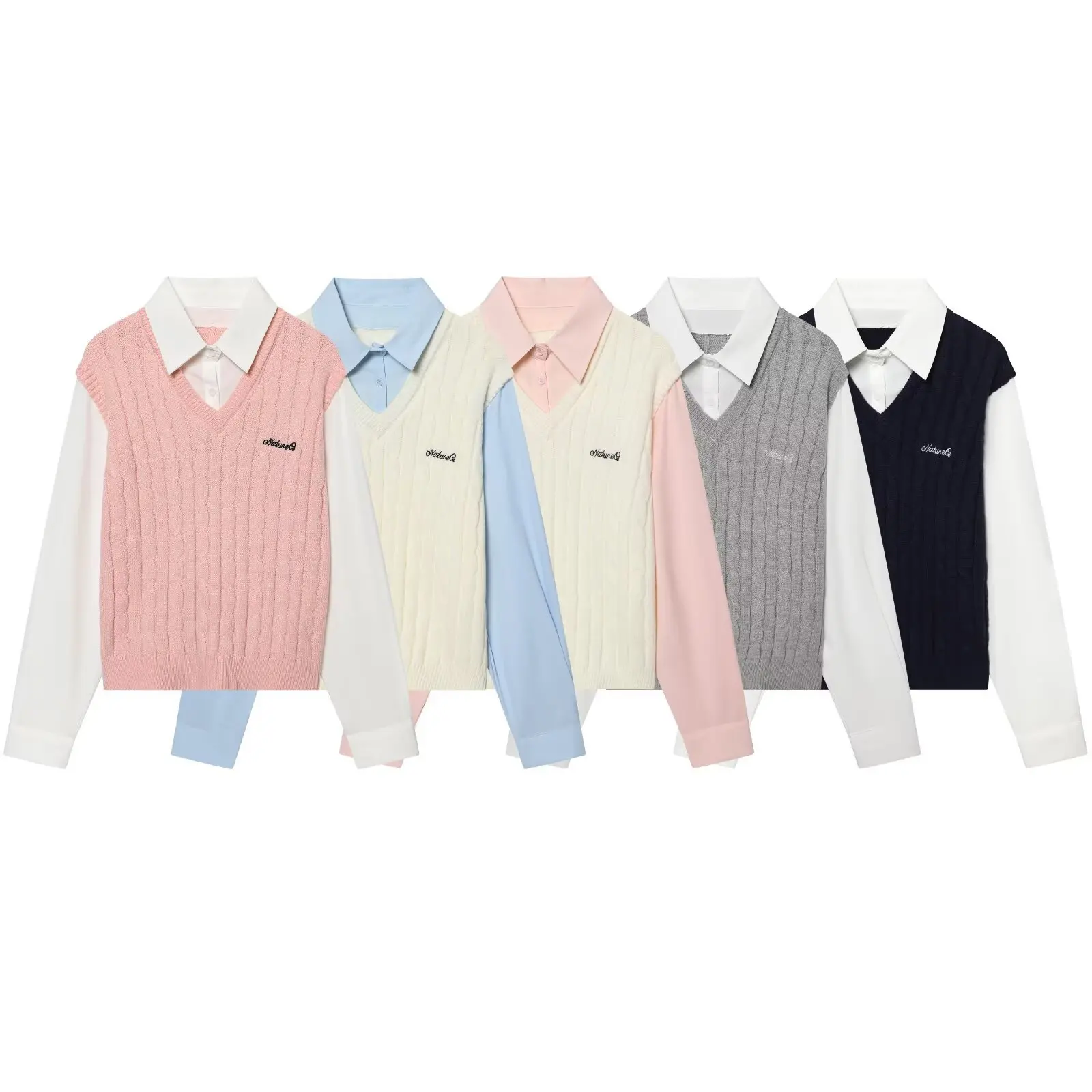 

Модный повседневный топ с вышивкой букв и элементами пэчворка 72CY