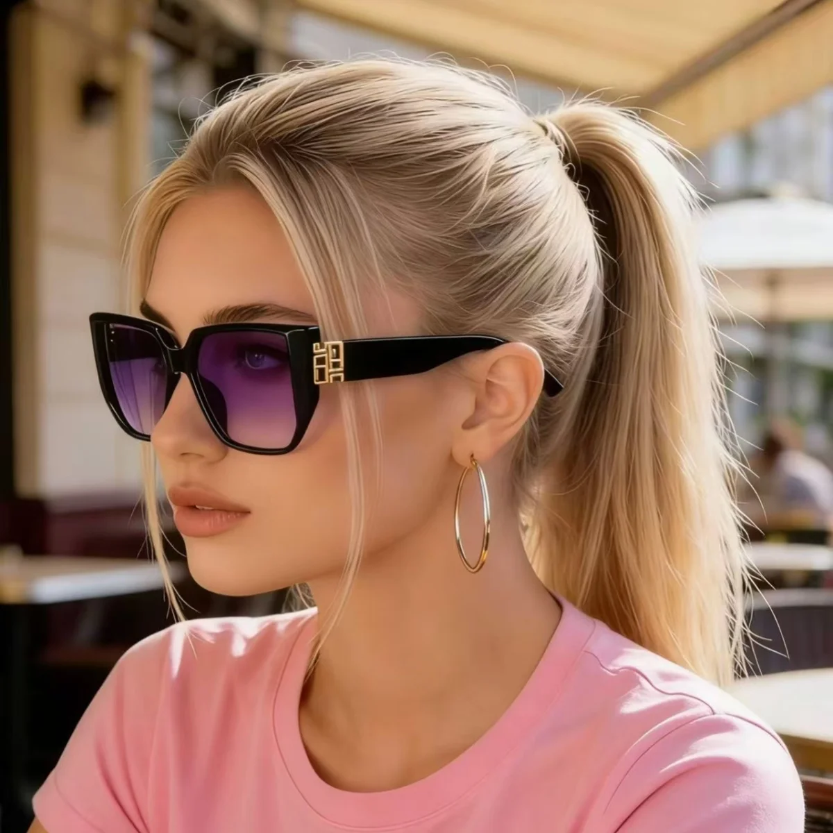 1 Stück europäische und amerikanische Retro-Sonnenbrille für Herren und Damen, trendige vielseitige Sommersonnenschutz und UV-Schutz fr