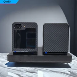 QADIR Pure Carbon Fiber Case For Samsung Galaxy Z Flip 5 Case, Ultra Thin Aramid Fiber Business Phone Cover for Samsung Galaxy