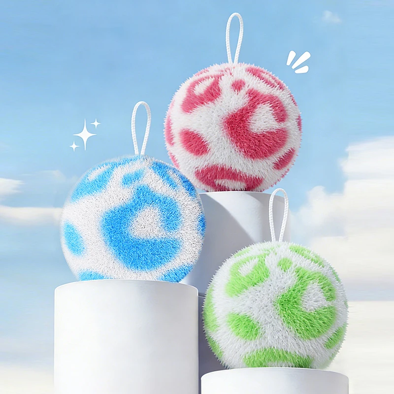 Creative Soft Desktop Cleaning Ball No Shedding Cleaning Tool Washbasin Faucet Brush Bathtub Washbasin Cleaning Ball for Home