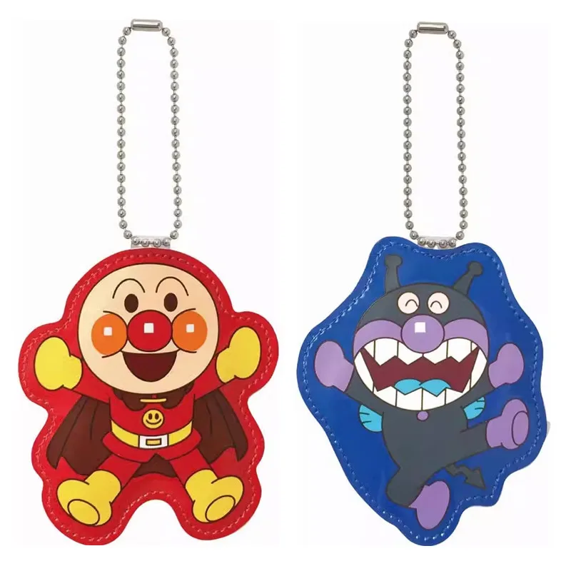 New Cute Anpanman Baikinman Key chains Kids Name Card Stuffed Toys For Children