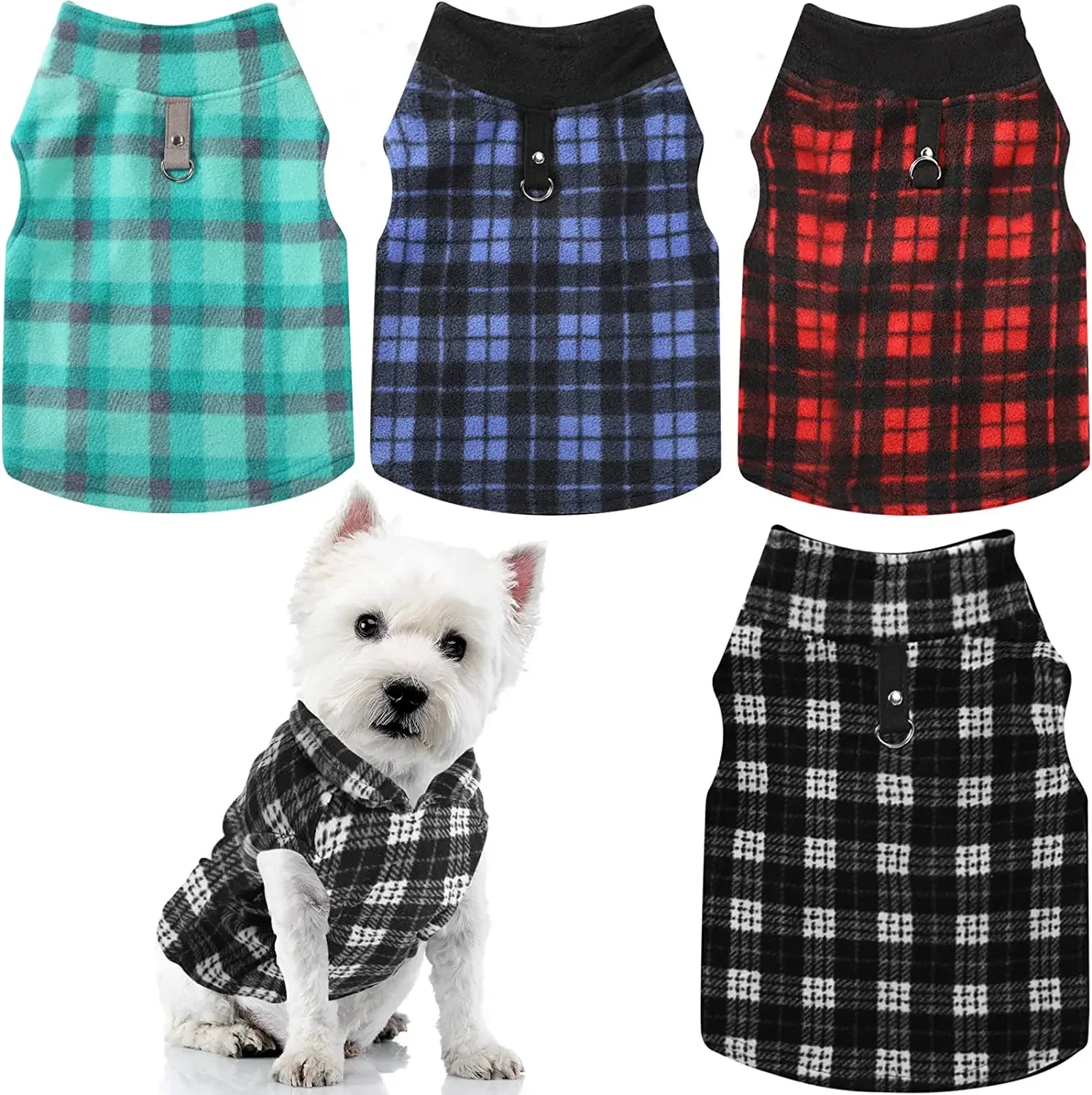 Fleece Winter Warm Christmas Dog Clothes for Small Dogs Pet Puppy Dog Cat French Bulldog Clothes Dog Sweater for Large Dogs