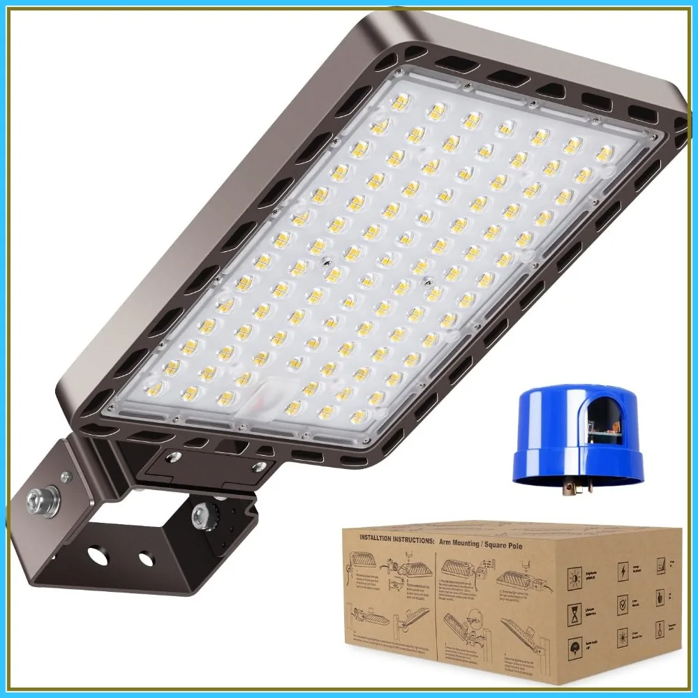 

240W LED Parking Lot Light Trunnion Mount Dusk to Dawn 5000K Outdoor Area Security IP65 36000LM 100-277V