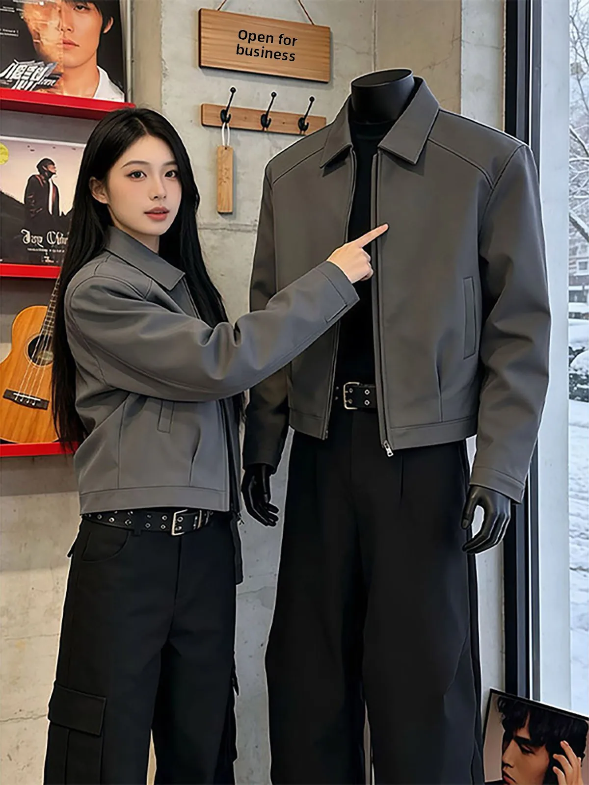 Cleanfit American Style Shoulder Pad Jacket Men's Handsome Short Collar Autumn High-End Feel Administrative Jacket Casual Wear