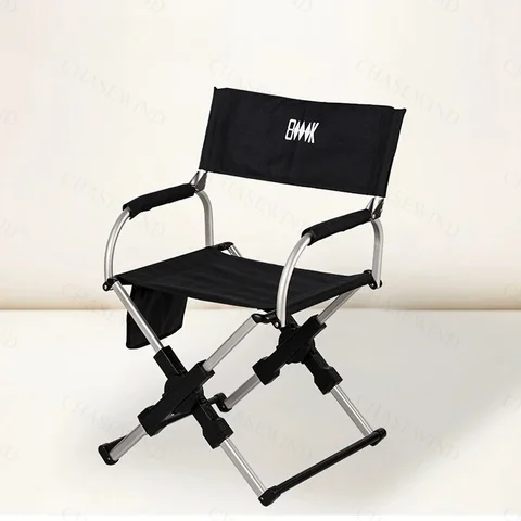 Outdoor Foldable Director's Chair Camping Beach Fishing Chair Aluminum Alloy Travel Hiking Picnic Seat Travel Furniture