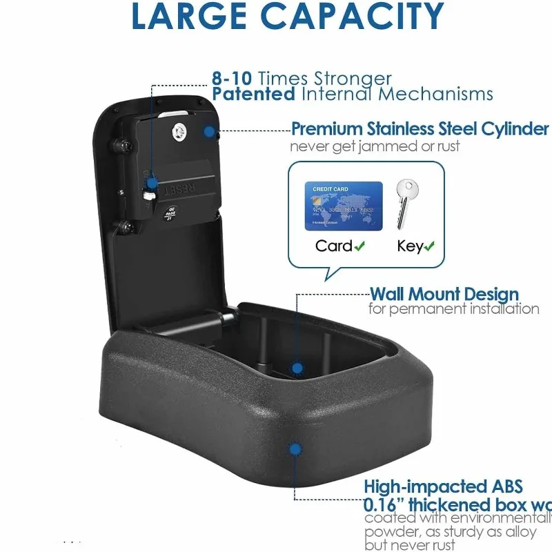 Portable Strong Magnetic Password Key Box All Plastic Lock Outdoor Home Security Storage Safe for Spare Keys Car Travel