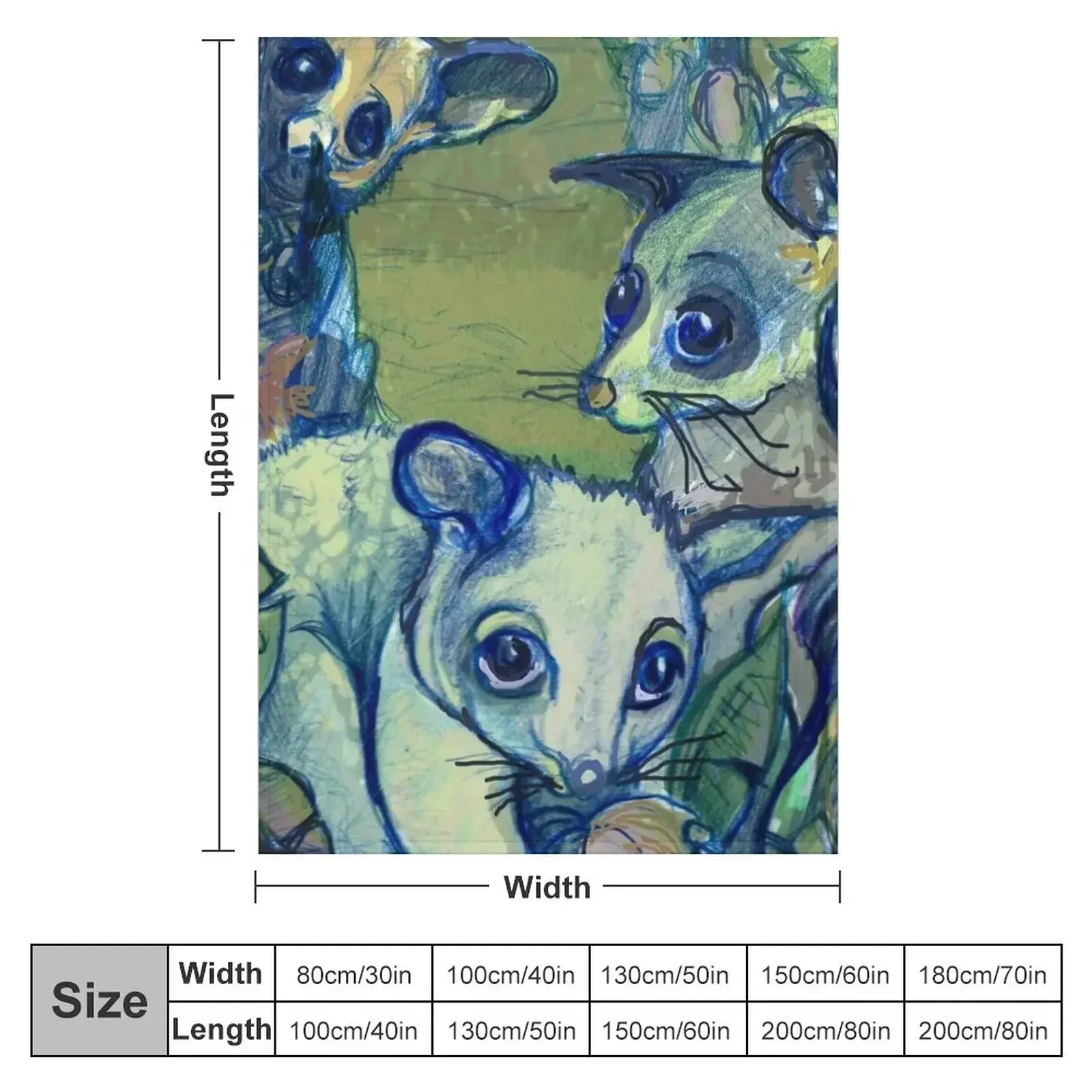 Brushtail Possum (Trichosurus vulpecula) Throw Blanket Loose Bed Fashionable Decorative Beds For Baby Blankets