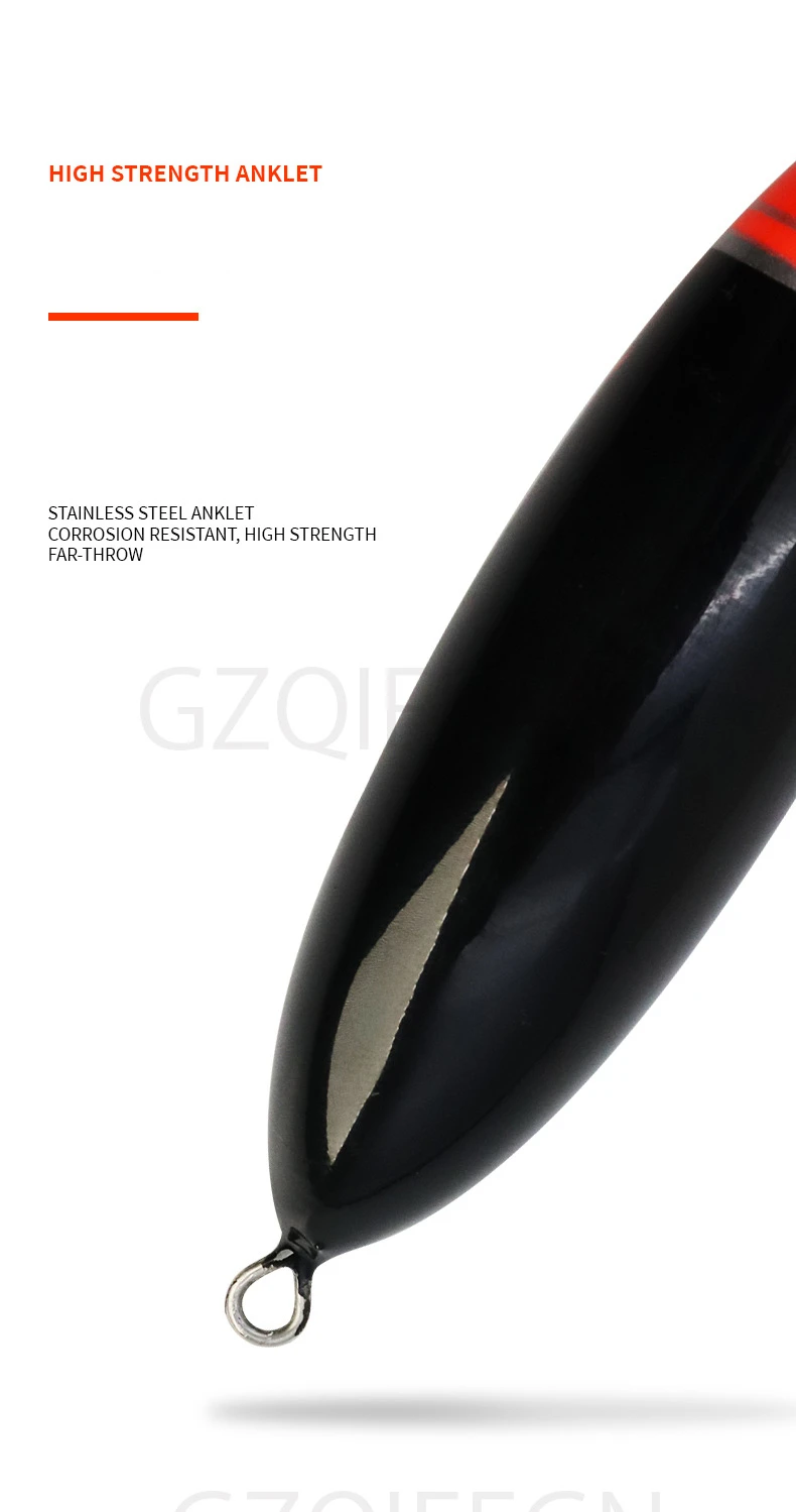 ZYZHE Meeresfischen-Schwimmer mit elektrischem Leuchtstab, bruchsicherem Drift-Schwanz und hochwertigem Paulownia-Holz – Glücksbringer für den Fischfang – Detail 6