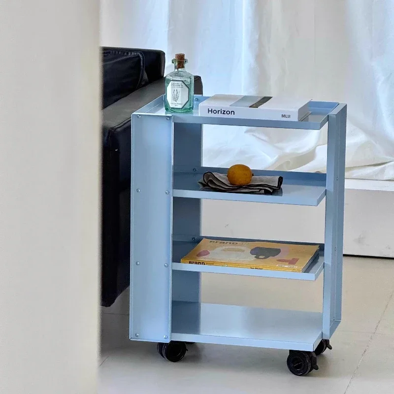 

Mobile trolley rack wrought iron sofa edge few modern simple bedside table light luxury
