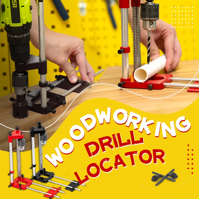 Woodworking Drill Locator Alloy Steel Drill Template Guid Locator Convenient DIY Puncher Tools For Woodworker Dropshopping