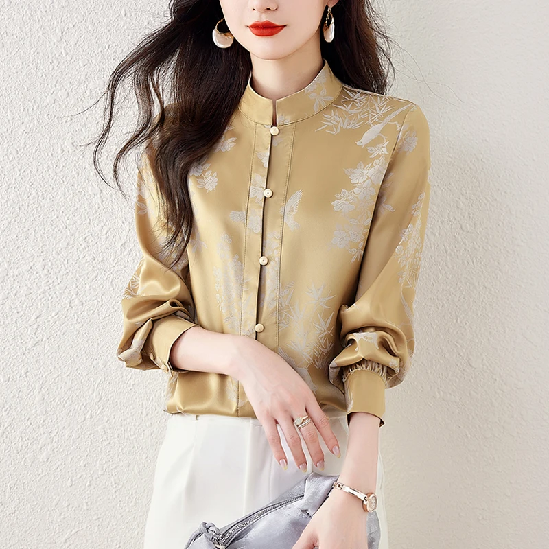 New Chinese Hanfu Style Women's Shirt Chinese Vintage Clothing New Autumn Winter Tang Suits Basic Women Tops And Blouses