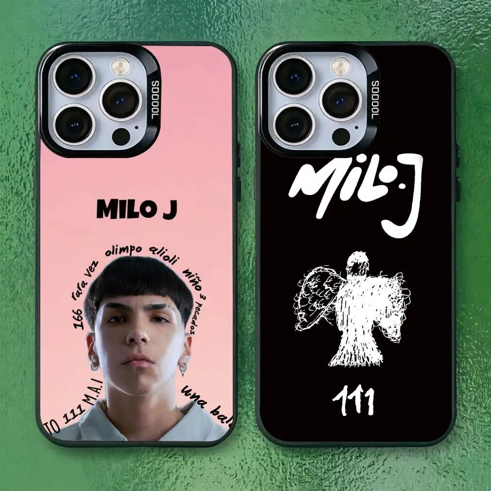 

Singer M-Milo J Phone Case For iPhone 17,16,15,14,13,12,11 Plus,Pro Max,XS,Colored Silver Plated Inside Cover