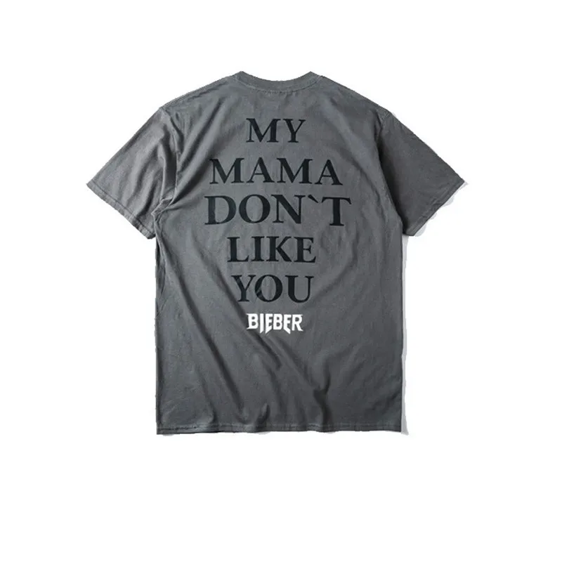 Camiseta de Justin Bieber Purpose Tour para hombres y mujeres, ropa de calle informal de Hip Hop, Skateboard, My Mama Don't Like You, camiseta de gran tamaño, Tops Y2k