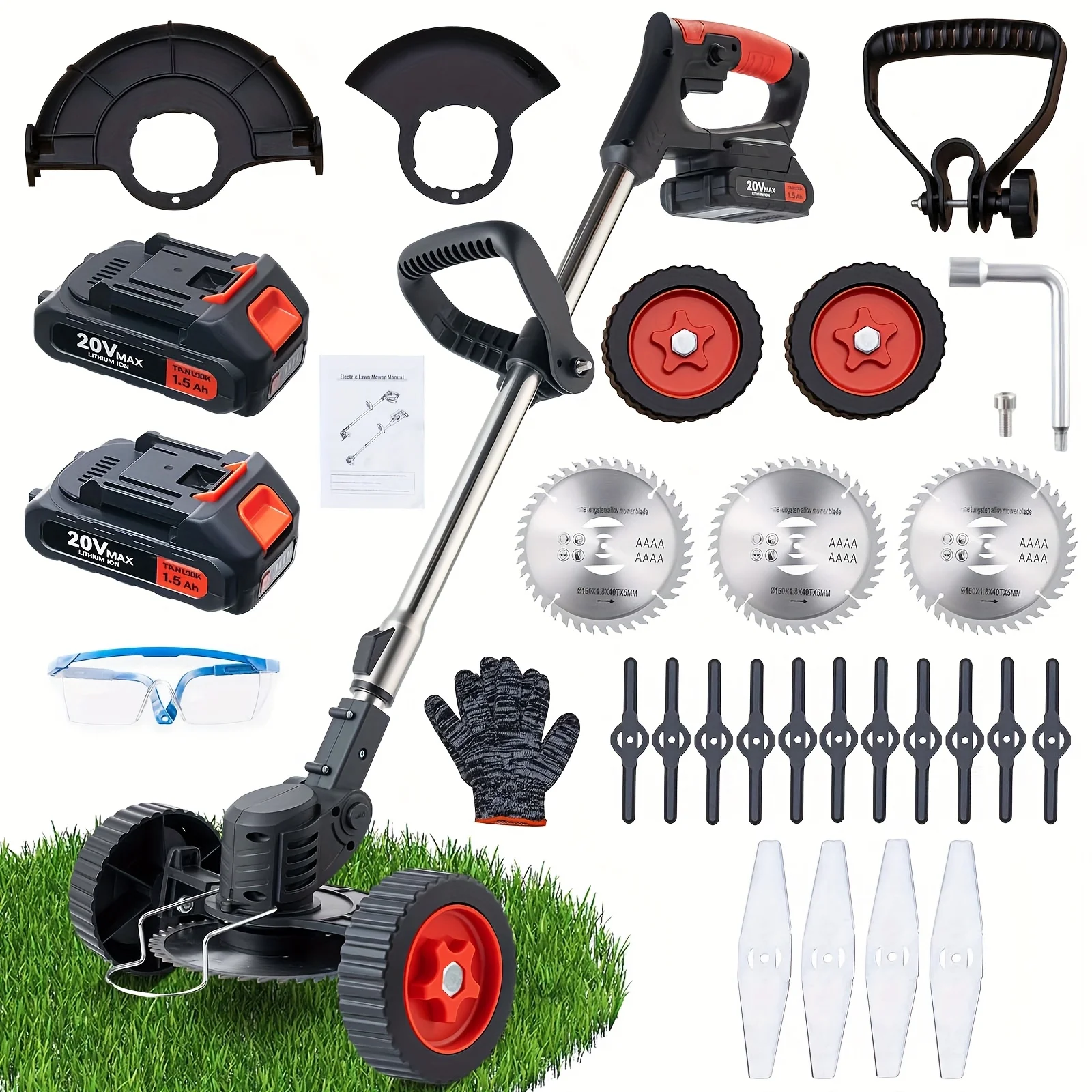 

025 New Cordless Electric Lawn Mower with Lithium-ion Battery And Powerful Performance, Suitable for Yard And Garden Use, A Great Gift for Dad Or Husband, Ideal for Father's Day