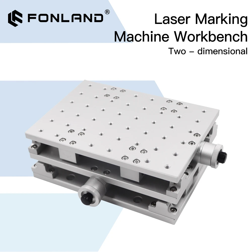 Fonland XY Table 2 Axis Aluminum Workbench Mobile Portable Cabinet Table for Laser Marking and Engraving Machine 210X150mm