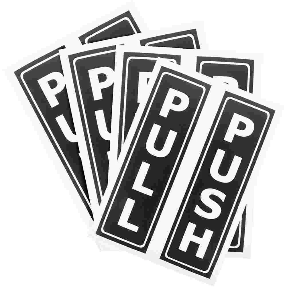 

8 Pcs Applique Sliding Door Logo Sticker Office Stickers Push Pull Label Pvc Sign for