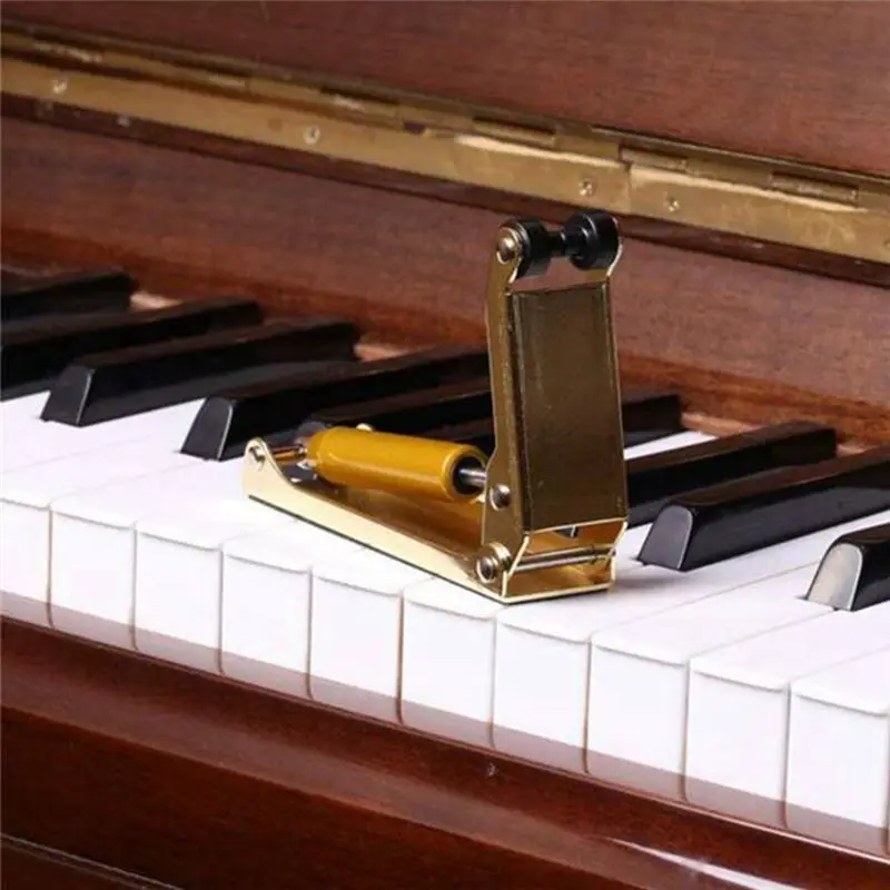 【New User-Coupon!】Alloy Piano Lid Slow Closing Lowering Device Hydraulic Lid Reducer Piano Replacement Accessories Gold