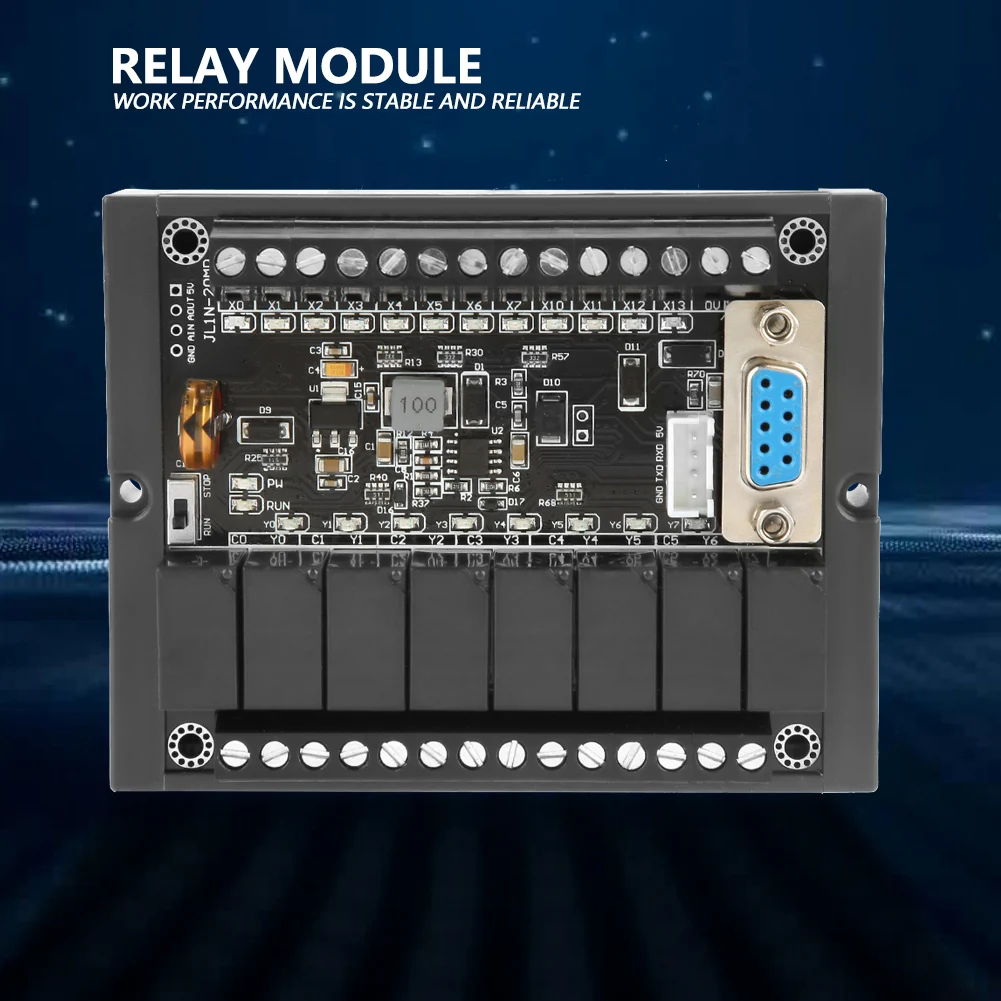 Programmable Relay Delay Module PLC Industrial Control Board FX1N-20MR Programmable Relay Delay Module with Shell Relay Module