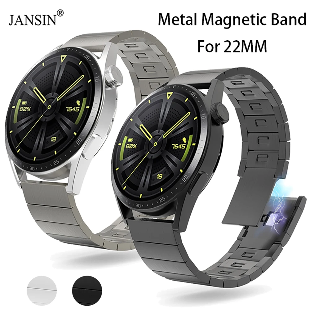 

22MM Metal Magnetic Band for Huawei Watch GT 3 2 Pro 46mm 42mm 2E Stainless Steel Strap For Huawei Watch GT3 Luxury WatchBand