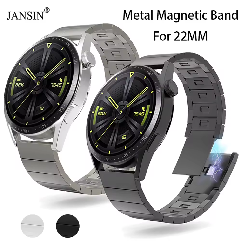 22-мм металлический магнитный ремешок для Huawei Watch GT 3 2 Pro 46 мм 42 мм 2E Ремешок из нержавеющей стали для Huawei Watch GT3 Роскошный ремешок для часов