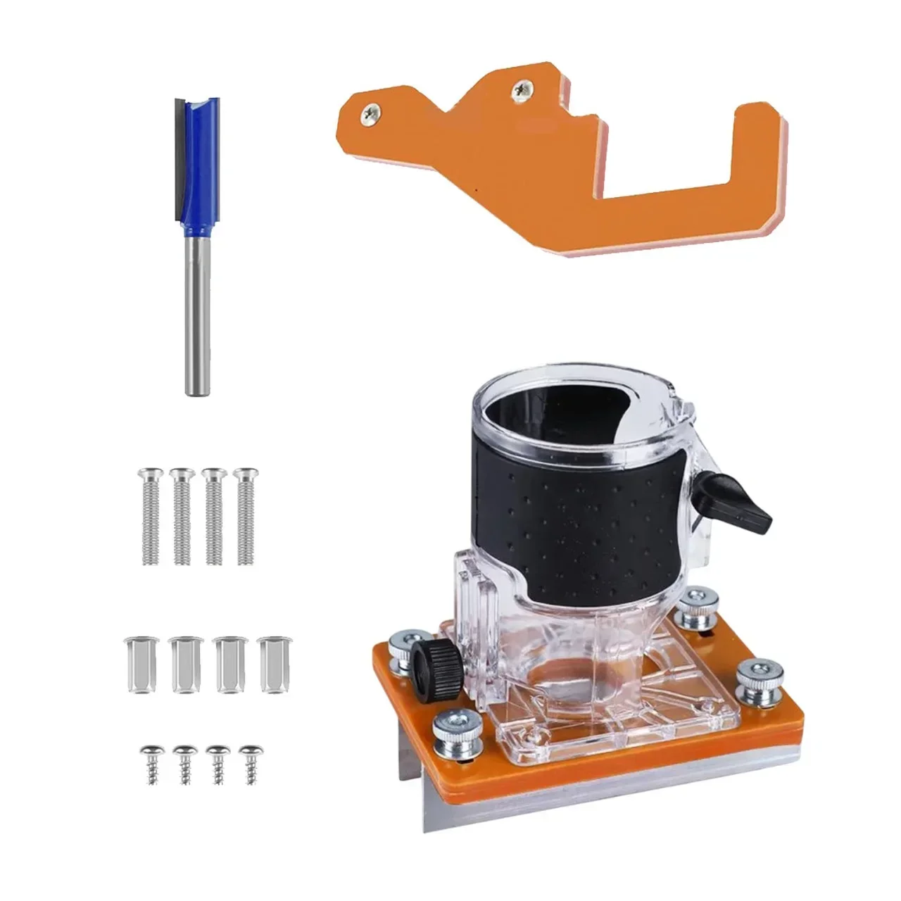 Easy Installation Router Base Tools 160*36*104mm Palm Slotting Jig Fits 65mm Inner Diameter Applicable Board 0-5CM