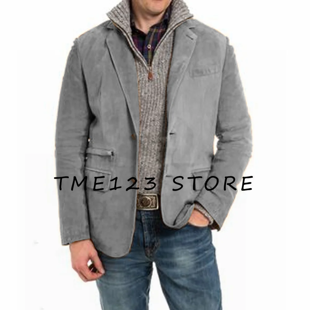 Chaqueta de ante de primavera y verano para hombre, chaleco informal de negocios, de una sola botonadura, de calidad, novedad en trajes y Blazers,