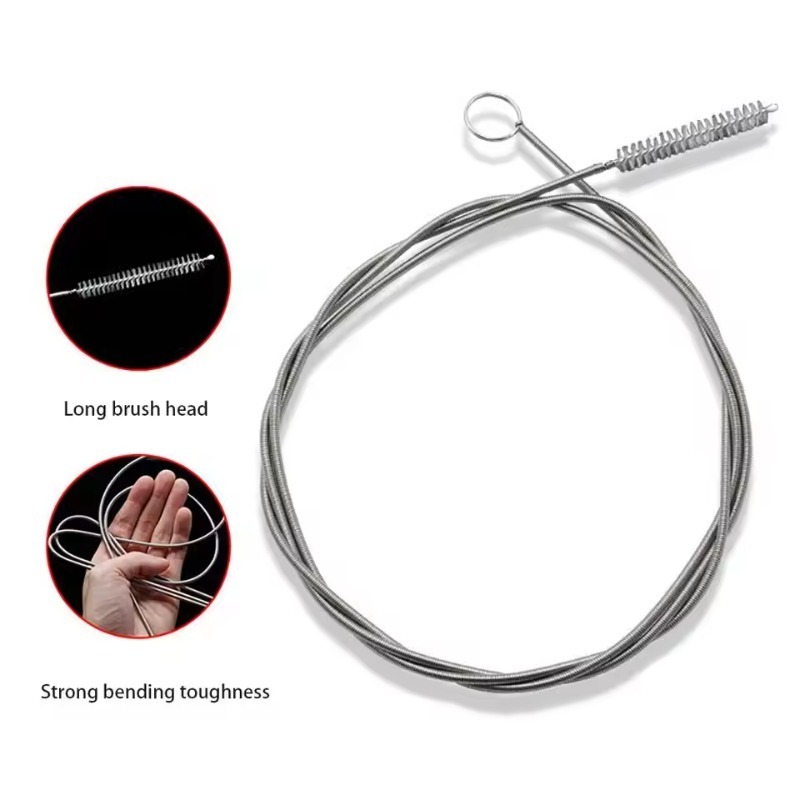  Refrigerator Drain Dredge Brush Water Dredging Tool Water Tube Cleaning Coil Cleaning Set Long Flexible Refrigerator Scrub Brush 