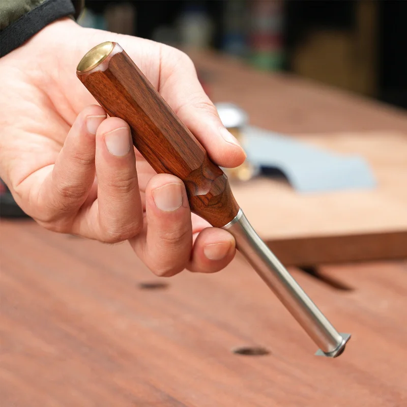 Woodworking Scraper Tool Carbide Blade Rosewood Handle Stainless Steel Shank 14x14mm 30° Replaceable Blade Hand Scraper Diy Tool