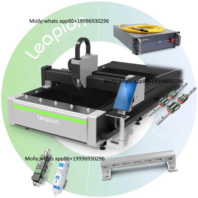 Best Price 1000W Laser Cutting Machine for Metal Materials Automatic Cypcut Control System Hiwin Guiderail Supports AI BMP