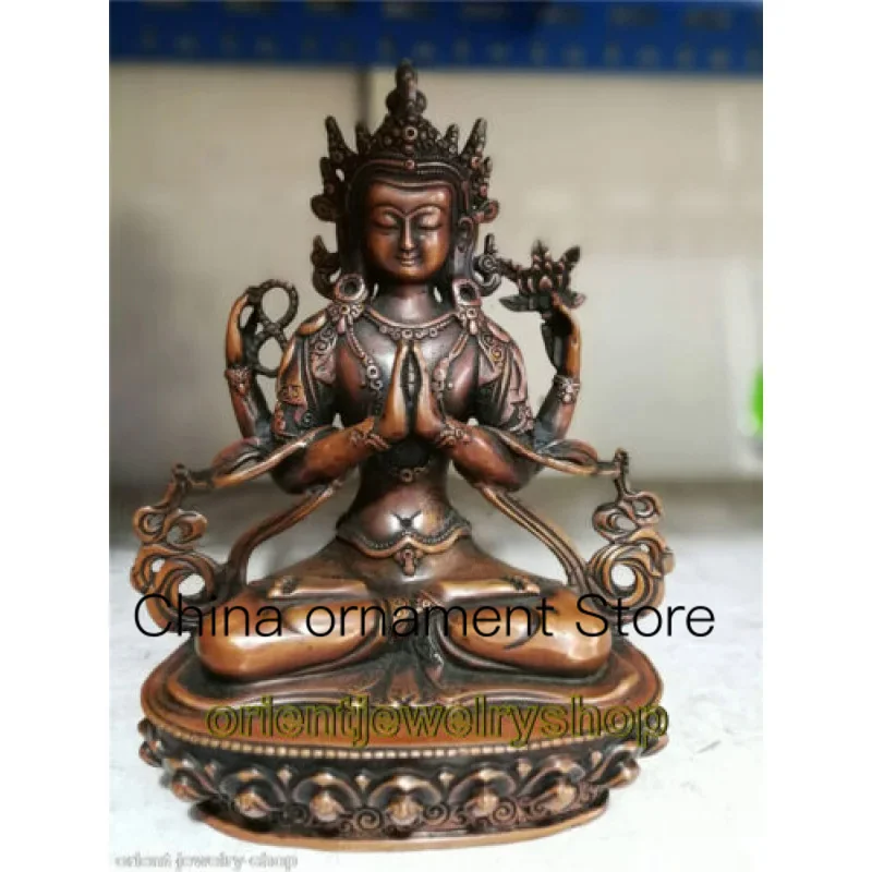 

Antique Bronze Avalokitesvara Bodhisattva Old Statue