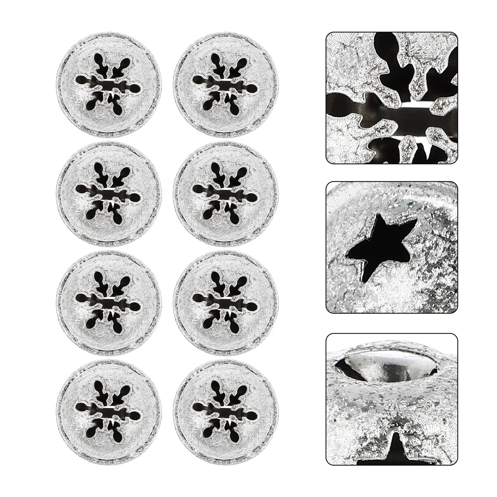Cloches de Noël conviviale rées pour décorations de fête, flocon de neige, découpe de Noël, bricolage, empreinte en fer creux, 50 pièces