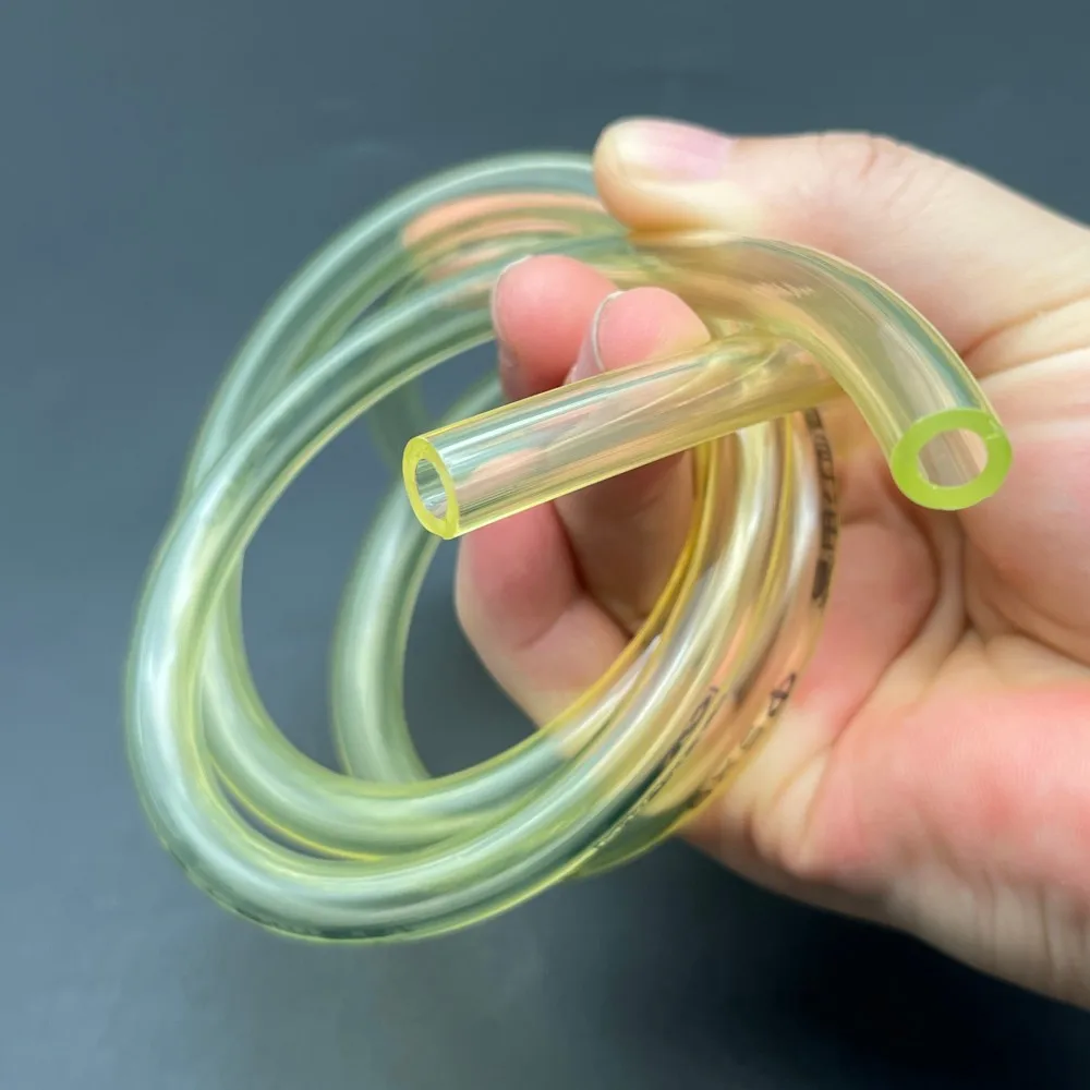 Light Yellow TPU Fuel Gas Line ID3/4/5/6/8/10/12/14/16mm TPU Tube Oil Resistant For Power Tools Motorcycle Fuel Oil Hose 1/2/5M