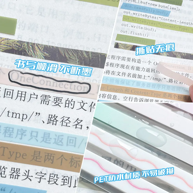 160 Sheets Memo Pad Transparent sticky notNotebook Cute Index Stickers Notes Books Bookmarks Kawaii Aesthetic Stationery Supplie