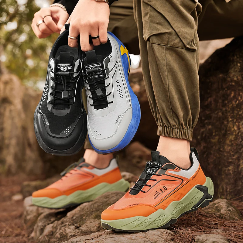 

Walking Hiking for Men Non Slip Sneaker Breathable Climbing Shoes Comfortable Non Slip Wear Resistant Outdoor Running Shoes
