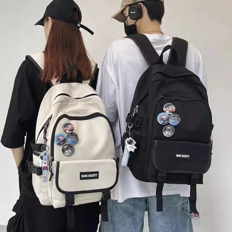 New Casual Waterproof College Backpack Men Designer Book Bag Unisex Students Laptop Backpacks Canvas Student School Bags For Men