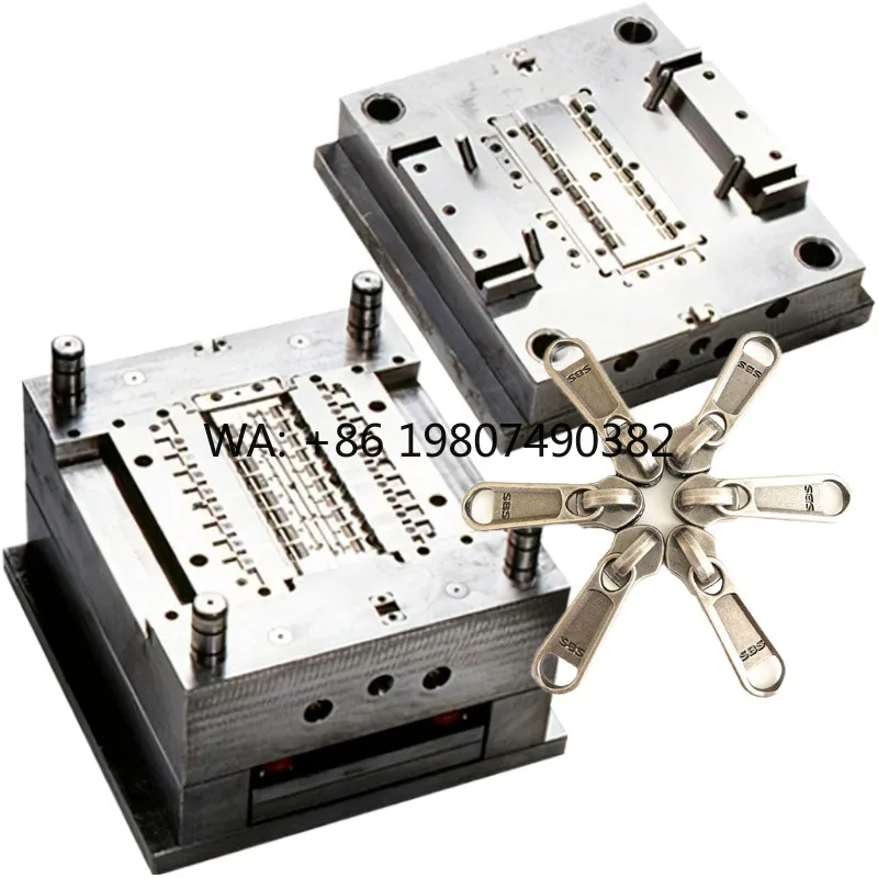 Multi Cavity PA6 POM Plastic Mould Custom Zipper Slider Head Mold for Daily Hardware Accessories