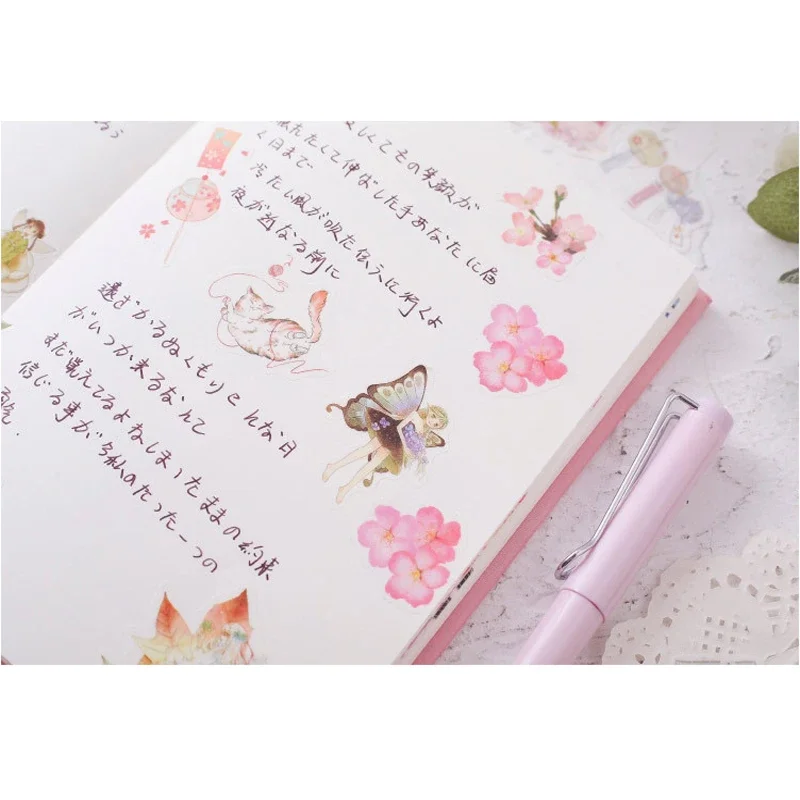 40pcs/pack Japanese Style Diary Photo Decorative Stickers Decoration Stationery Stickers