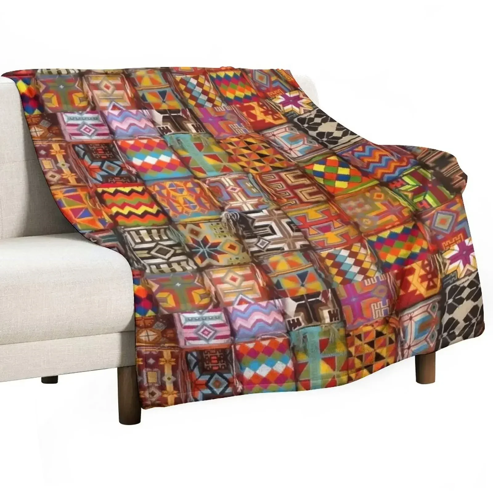 New Colors of South America Throw Blanket Retros Designers Blankets