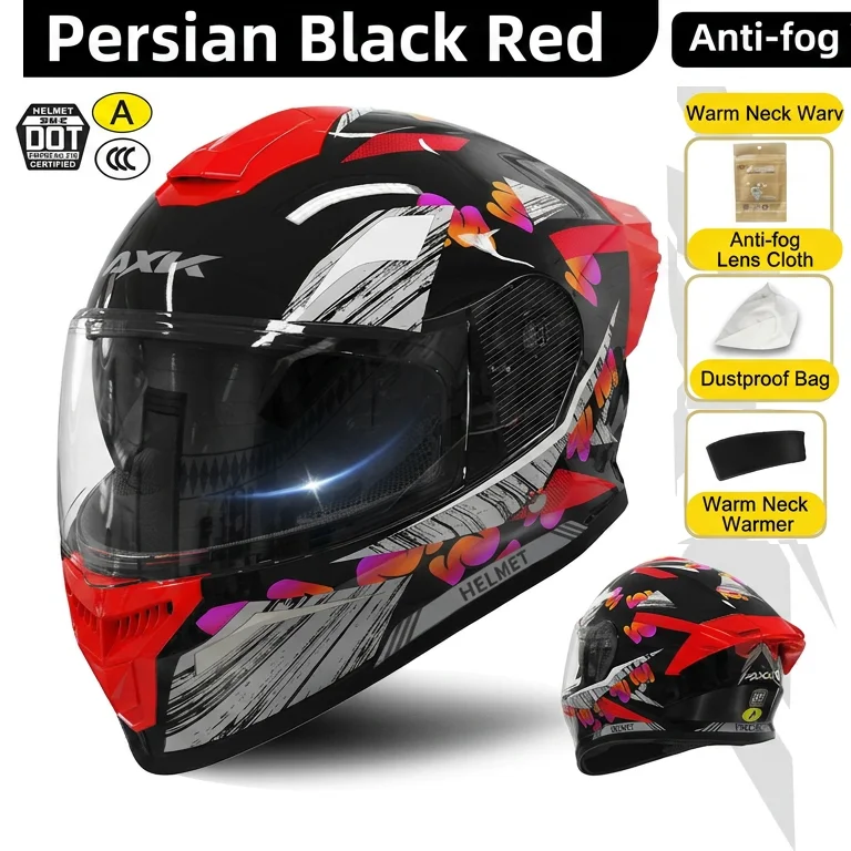 

Motorcycle helmet, men's and women's dual lens full face helmet, motorcycle sports car, all season full face helmet