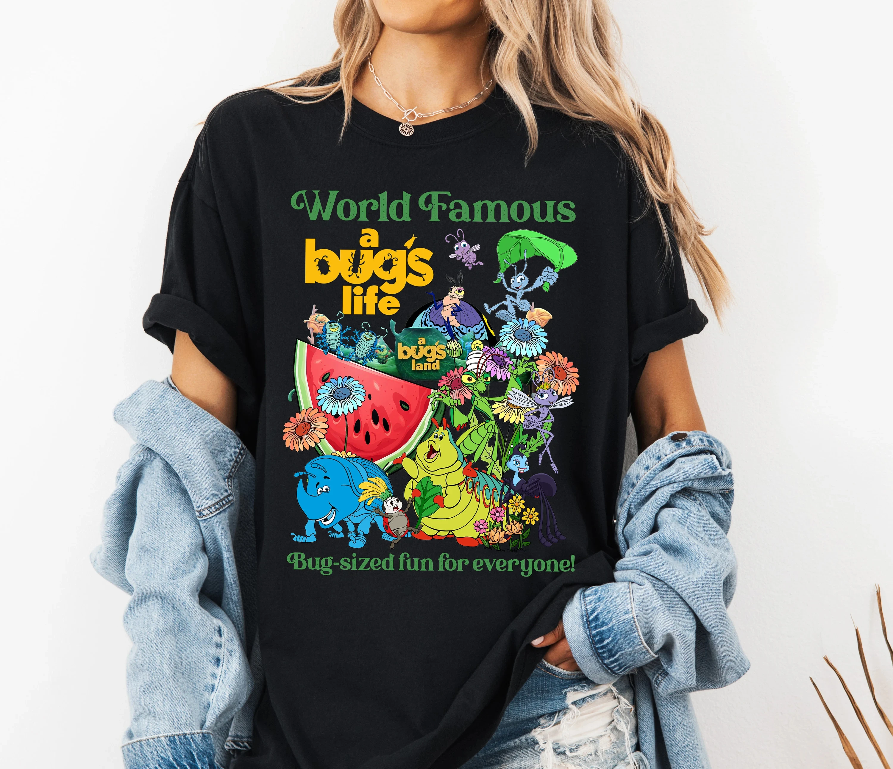 Koszulka Disney Pixar A Bug's Life z zdjęciem grupowym, Koszulka A Bug's Land Disney California Adventure, Disneyland Animal Kingdom