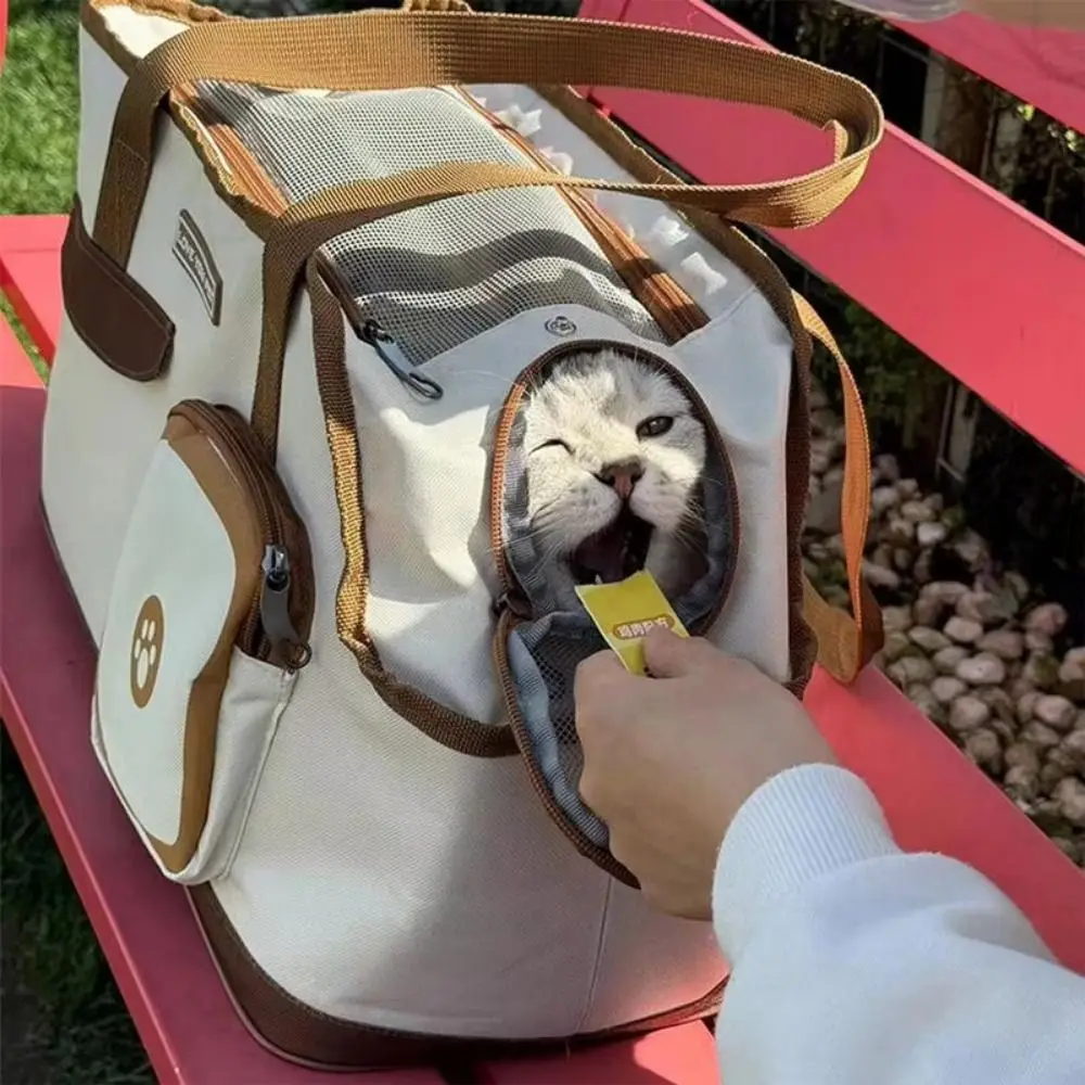 Bolsa portátil para torradas e gatos, bolsa respirável com zíper para transportar cães, portátil e leve, acessórios para animais de estimação