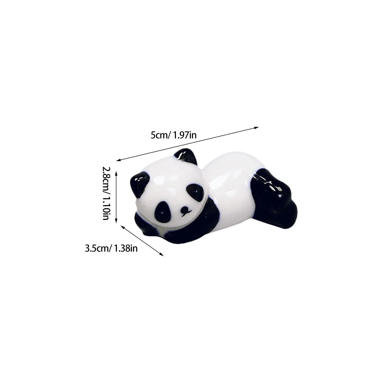 6Pcs Ceramic Panda Chopsticks Rest Adorable Small Chopsticks Support Stand for Home Party Decoration Adorable Chopstick Holder