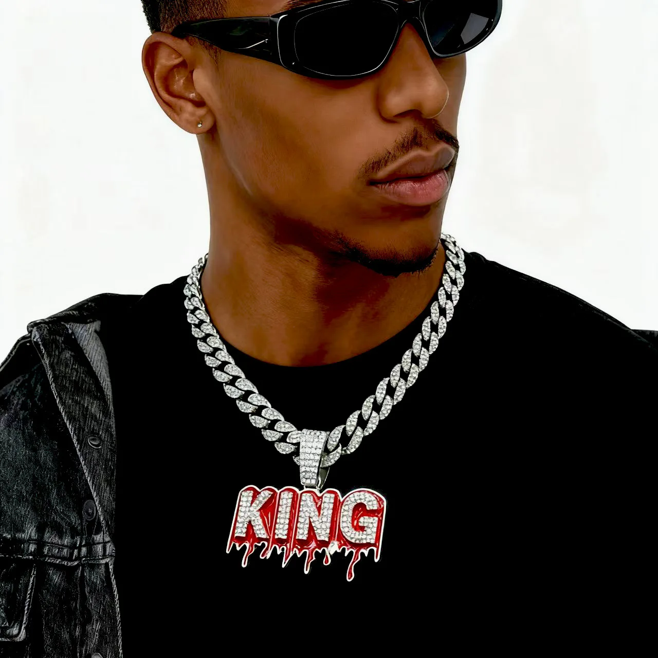

Аксессуары для самостоятельного изготовления: Европейский и американский хип-хоп кулон с надписью KING, инкрустированный бриллиантами, полностью усыпанный бриллиантами, персонализированный, для создания эффектного образа.