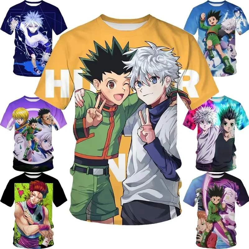 3D Print Anime Hunter X Hunter Harajuku Streetwear Unisex T-shirts Summer Fashion Men's Short-sleeved T-shirt Casual Kids Tops