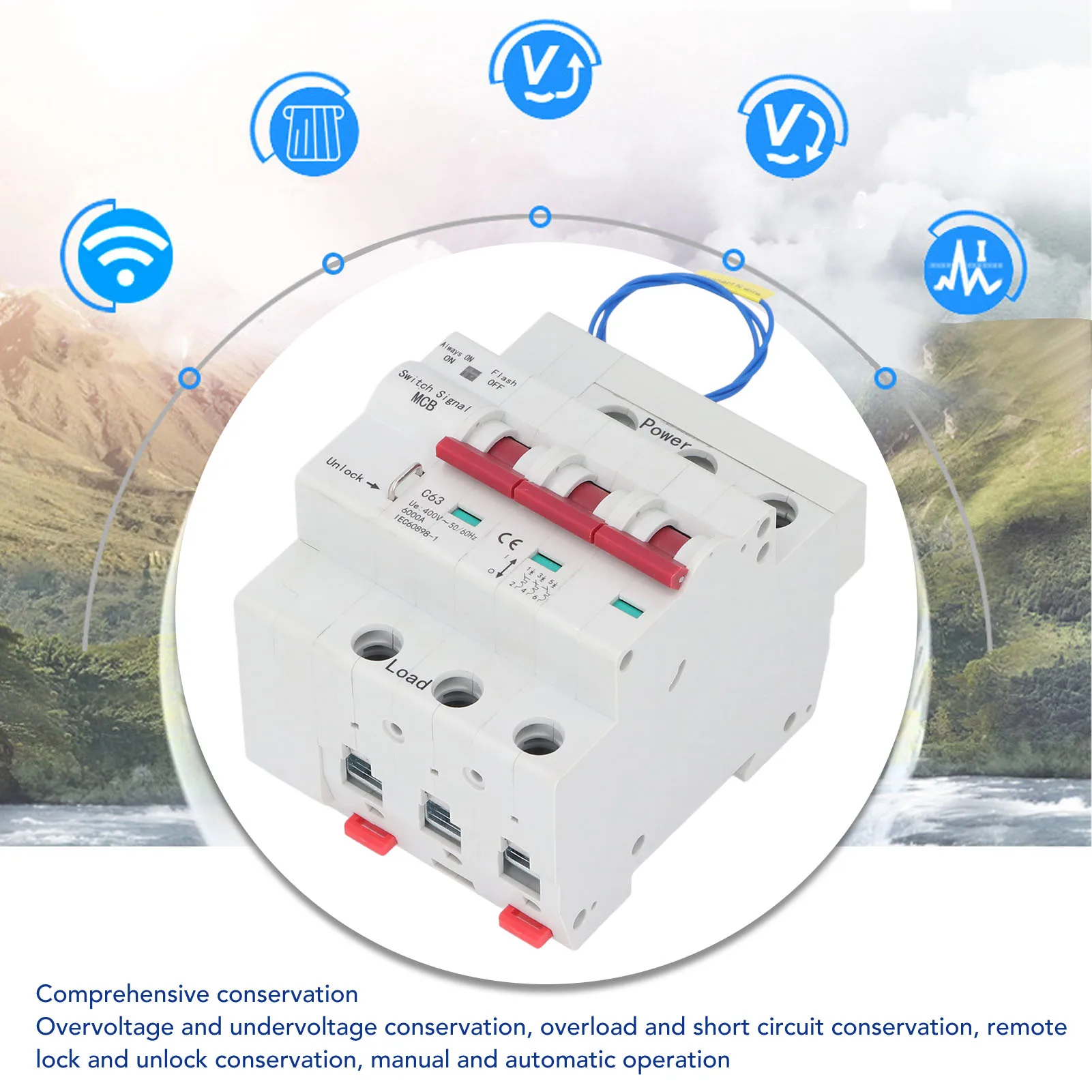 Circuit Breaker 3P PC Network Control Passive Active Control Miniature Circuit Breaker  for Factory AC400V Circuit Breaker