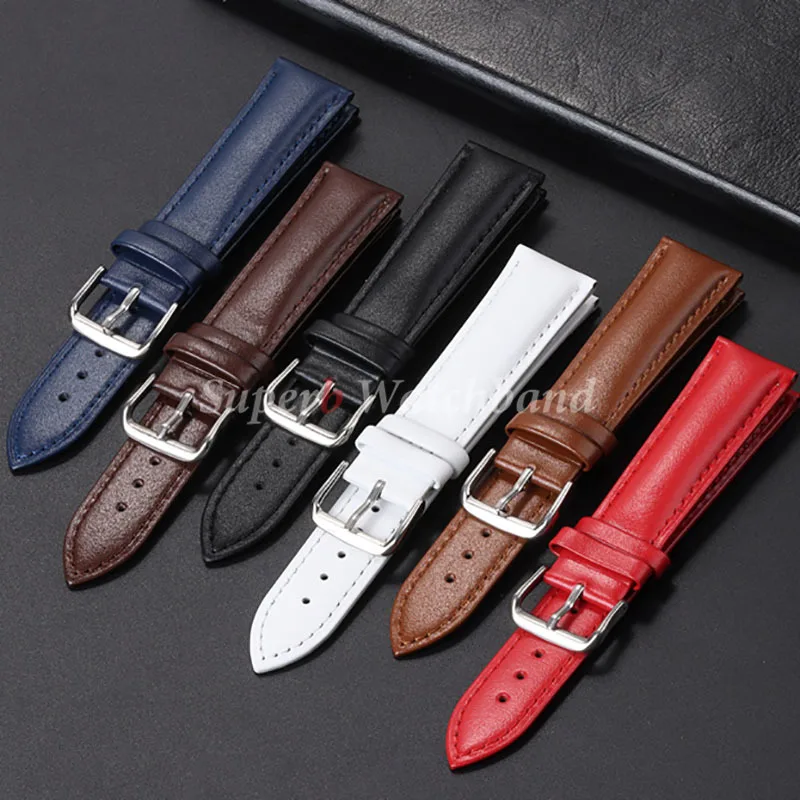 حزام ساعة جلدي 12/13/14/15/16/17/18/19/20/21/22/23/24 مللي متر حزام ساعة رياضي عالمي لساعة هواوي GT5/Gt4/Gt3
