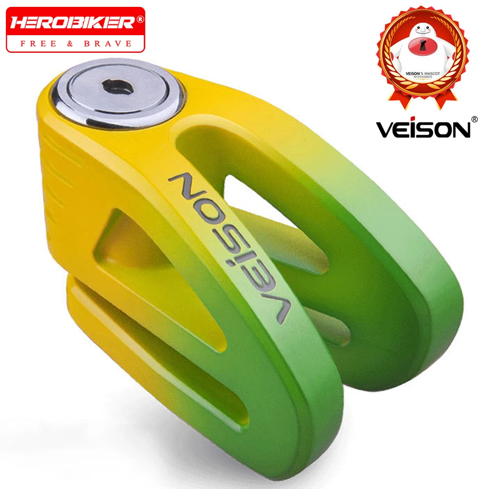 VEISON Motorcycle Lock Waterproof Padlock Motocross Lock Bicycle Motorcycle Brake Safety Disc Lock Anti-theft Multi Color